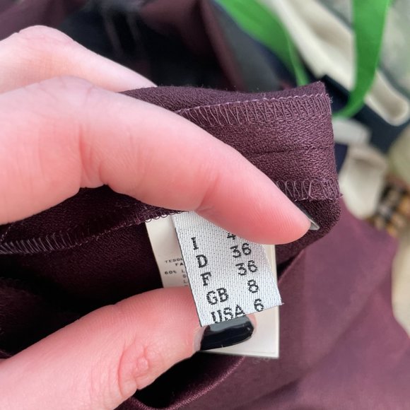 Jean Paul Gaultier JPG Sleeveless Mini Dress Maroon Wool Harness Front Sz 6 - Picture 3 of 11